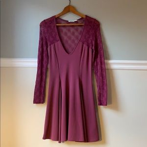 UO Long Lace Sleeve Dress